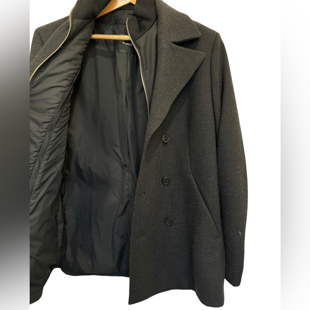 Theory Men’s Wool Blend Pea Coat. Slim Fit. Large. - Picture 4 of 9